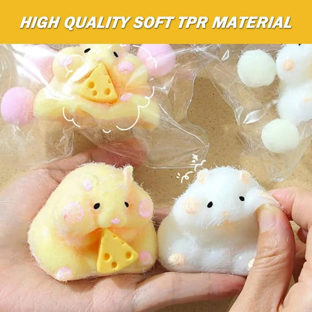 Squishy Hamster Toy with Cheese Cute