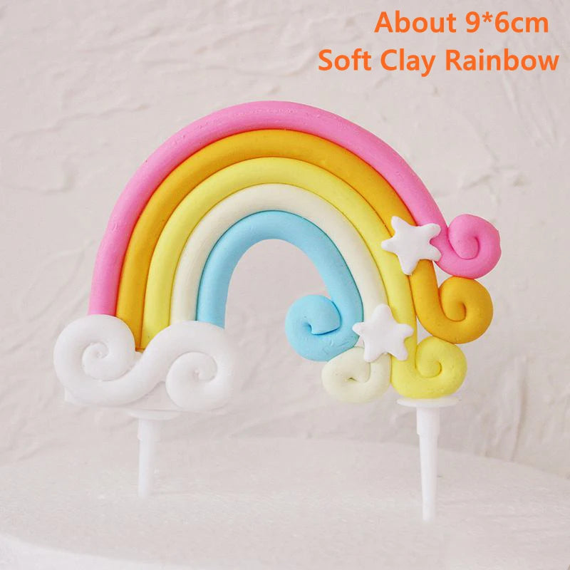 Rainbow Unicorn Cake Decoration Birthday Unicorn Gifts for Children and Kids