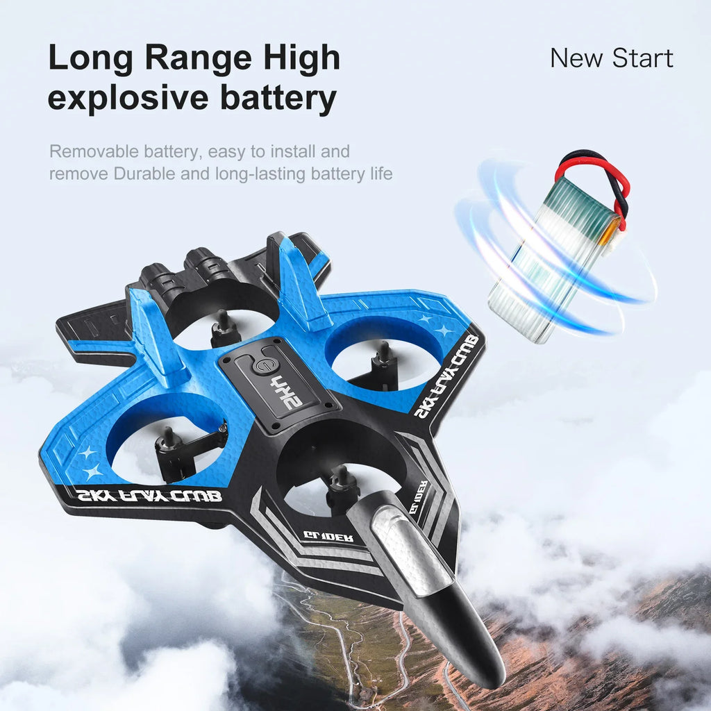 Foam RC Plane with Cool LED Lights | 360° Flip Stunt  2.4G 4CH Remote Control