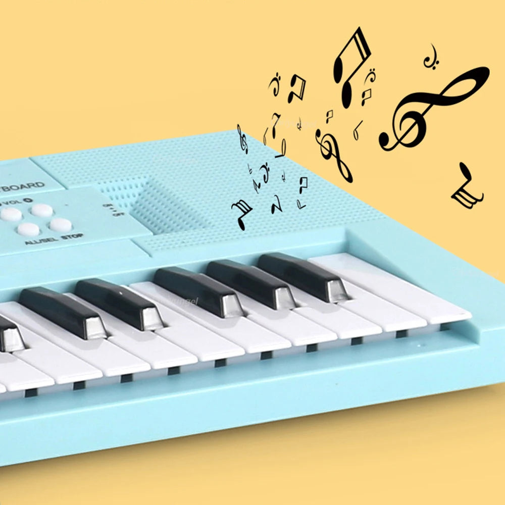 37 Keys Electronic Piano Keyboards with Microphone Rechargeable Education Toys Musical Instrument