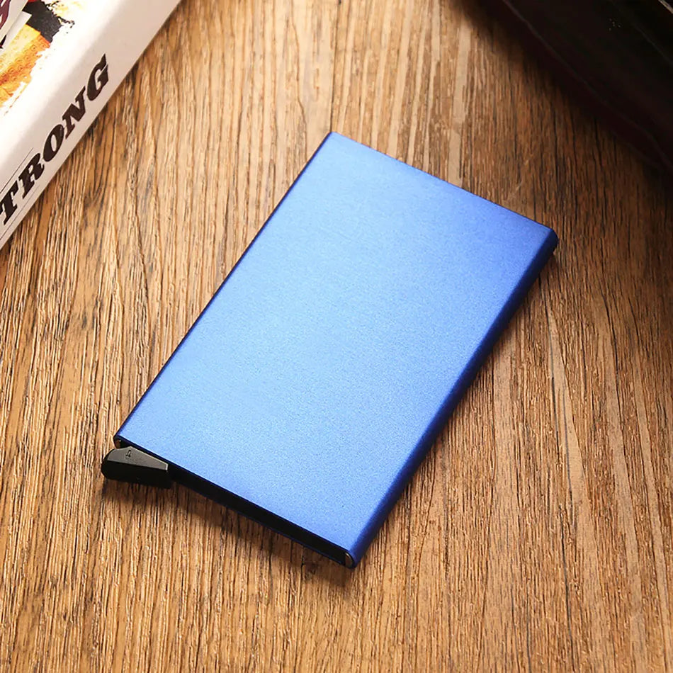 Smart Wallet Card Holder Metal Thin Slim Men Women Wallets