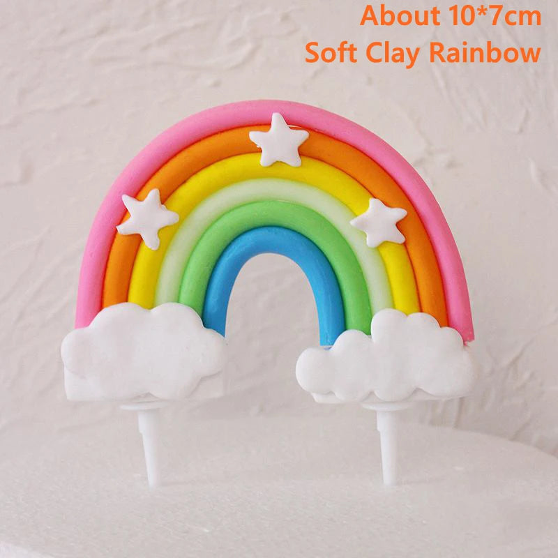 Rainbow Unicorn Cake Decoration Birthday Unicorn Gifts for Children and Kids