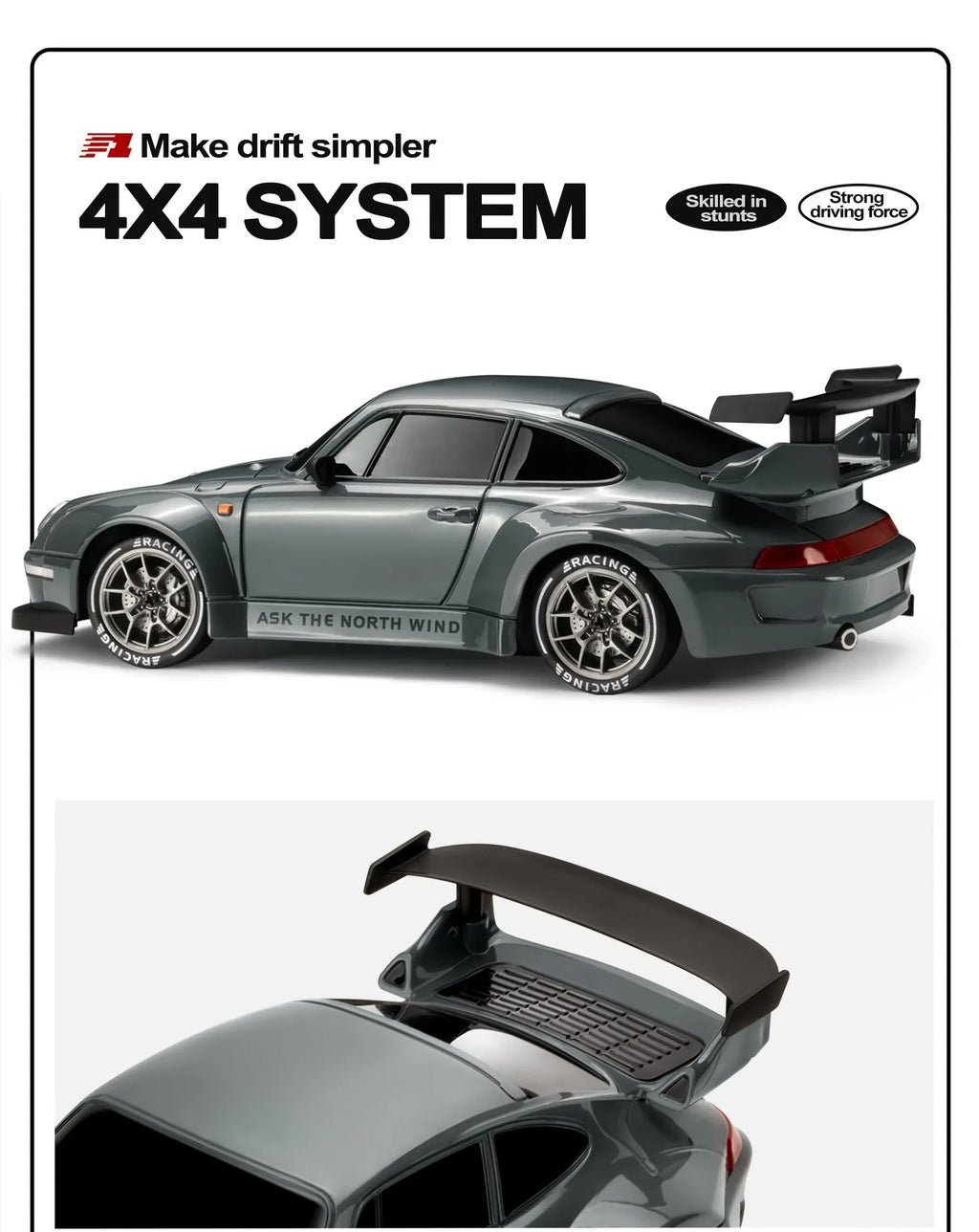 RC Drift Car 1:24 Remote Control Car for Adults 20 KM/H 4WD High Speed RC Cars