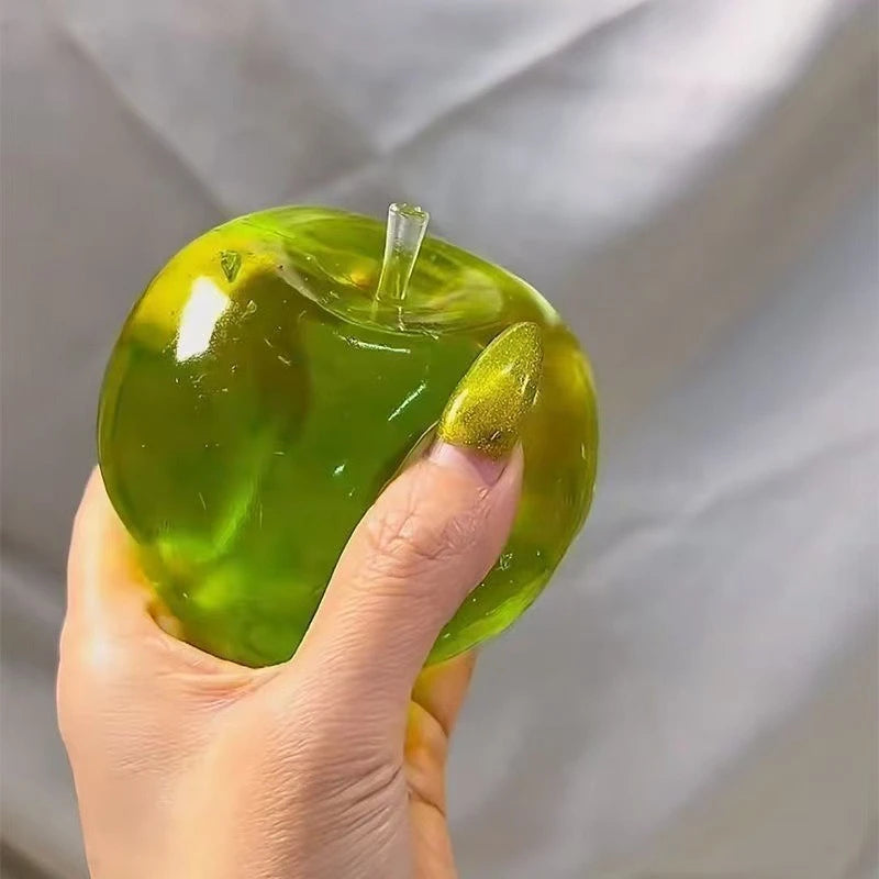 Squishy Green Apple Stress Ball Soft Fidget Sensory Toy for ADHD Autism Slow Rebound Squeeze Toy