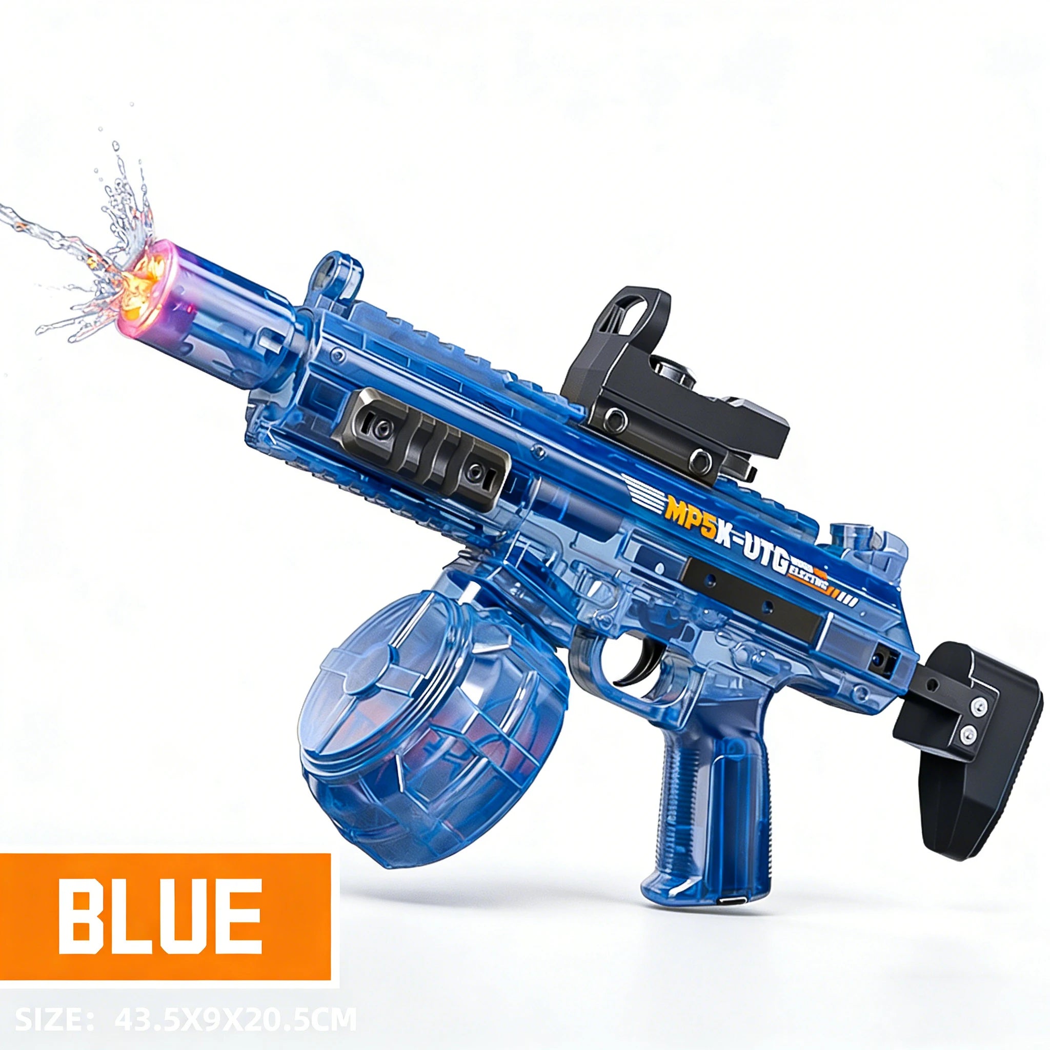 Simulated Firing and Recoil Electric Water Gun Toys Children Automatic Sensor Lights Water Pistol Kids Toy