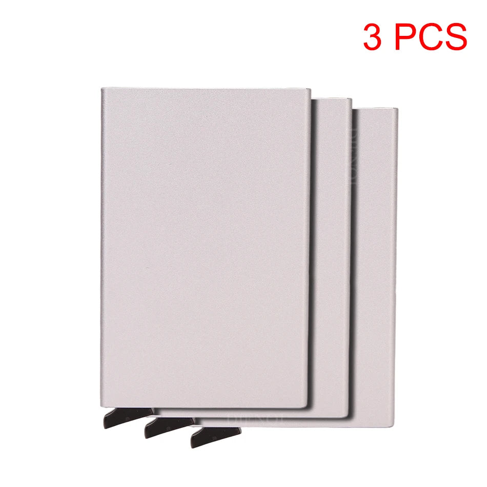 Smart Wallet Card Holder Metal Thin Slim Men Women Wallets