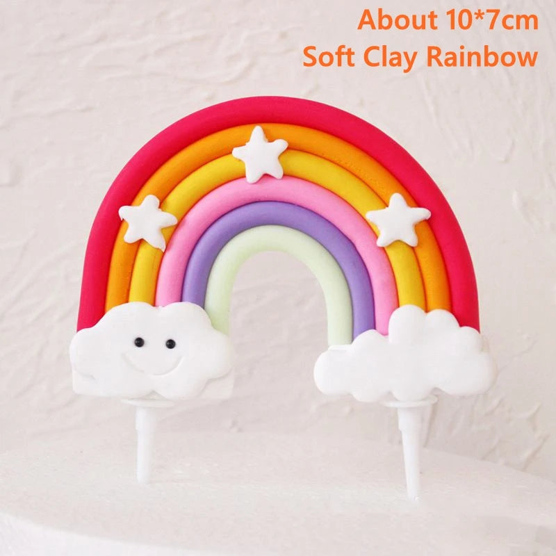 Rainbow Unicorn Cake Decoration Birthday Unicorn Gifts for Children and Kids