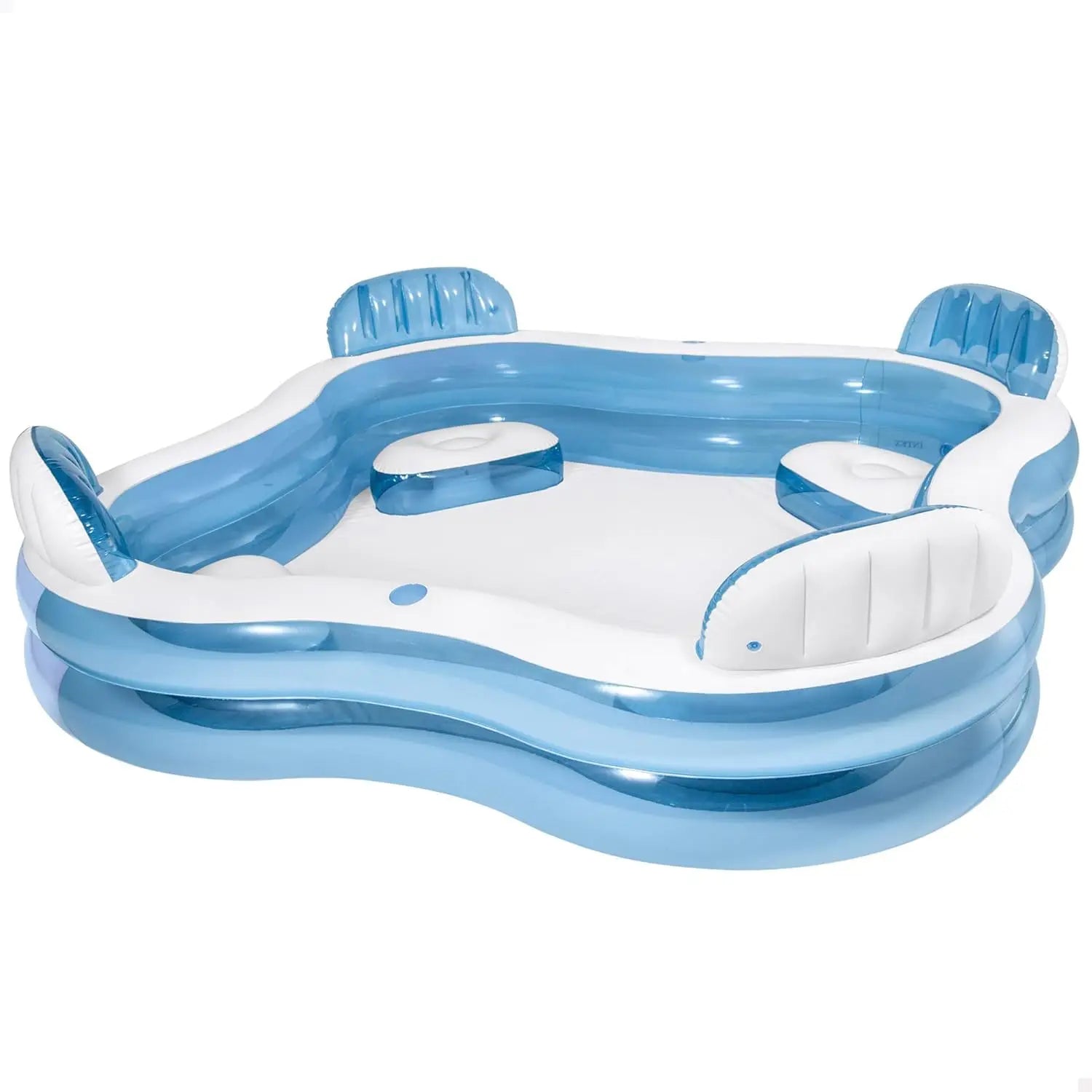Swimming Pool 90 X 90 X 26 for Ages 3+ Swim Center Family Lounge Durable PVC Material Blue Color Easy Setup and Storage