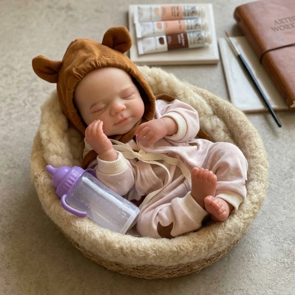 Soft Silicone Girl Newborn Baby Doll | 13 Inch