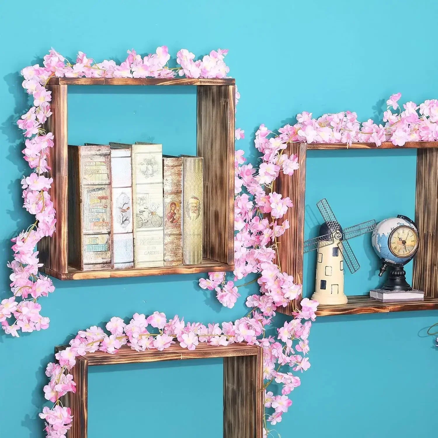 1-10PCS 180m Artificial Cherry Blossom Garland Fake Flower Vine Wall Decoration Wedding Party