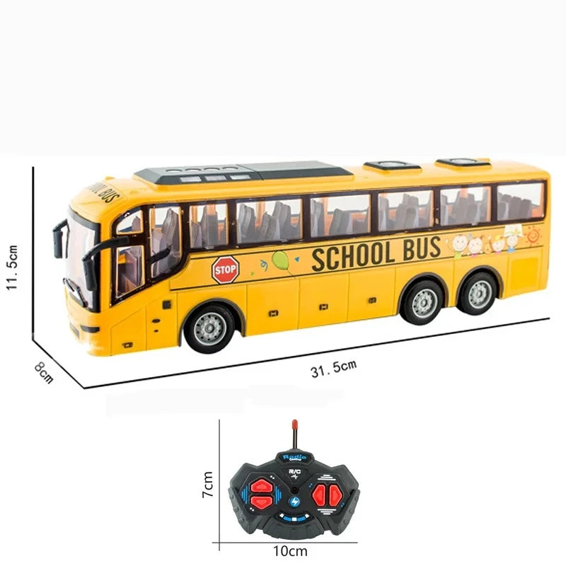 2.4G 4CH RC Tour Bus Electric Car with Lights Remote Control Bus
