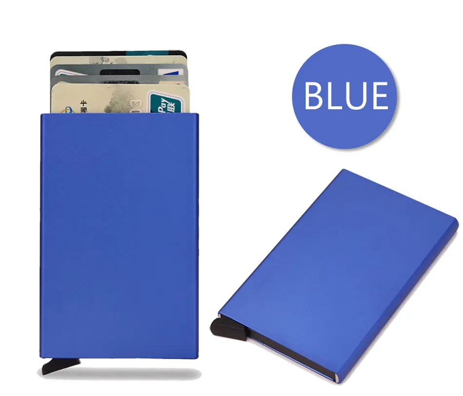 Smart Wallet Card Holder Metal Thin Slim Men Women Wallets