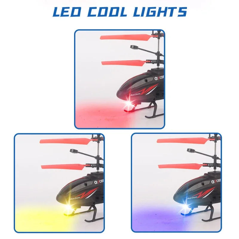 Helicopter with Lighting Rechargeable Mini RC Drone | Watch Wrist Hand Controlled Induction Aircraft Impact Resistant