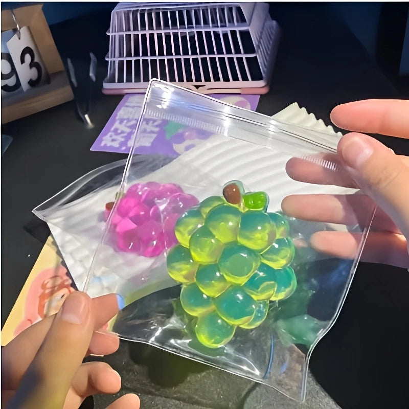 Squishy Fruit Grapes Fidget Toy Squeeze Stress Relief