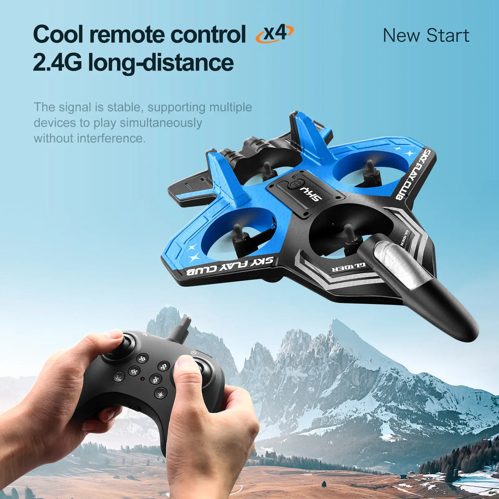 Foam RC Plane with Cool LED Lights | 360° Flip Stunt  2.4G 4CH Remote Control