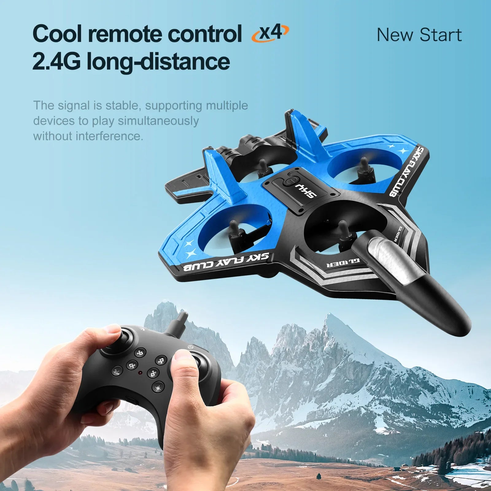 Foam RC Plane with Cool LED Lights | 360° Flip Stunt  2.4G 4CH Remote Control