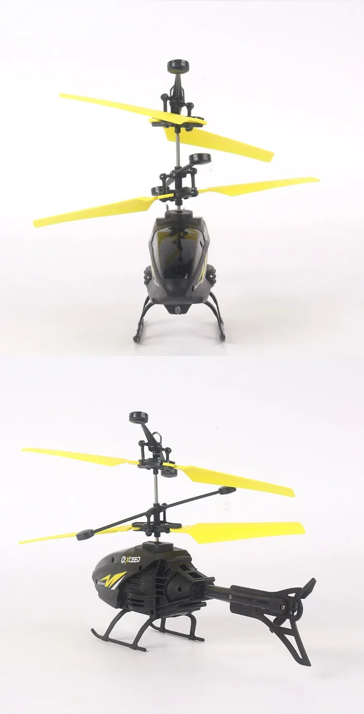 Helicopter with Lighting Rechargeable Mini RC Drone | Watch Wrist Hand Controlled Induction Aircraft Impact Resistant