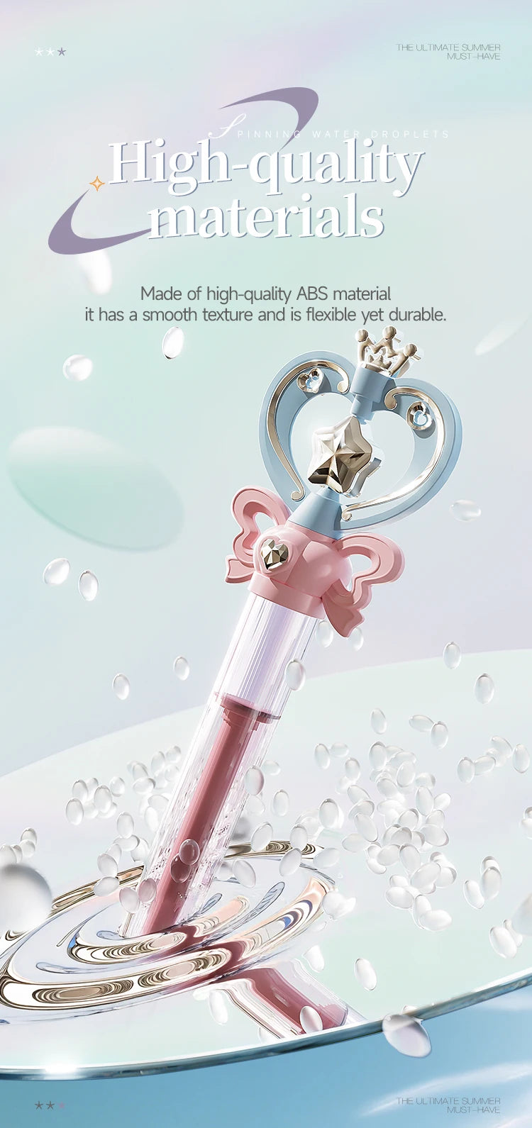 Magic Fairy Wand Water Gun Sparkling Summer Water Play Toy