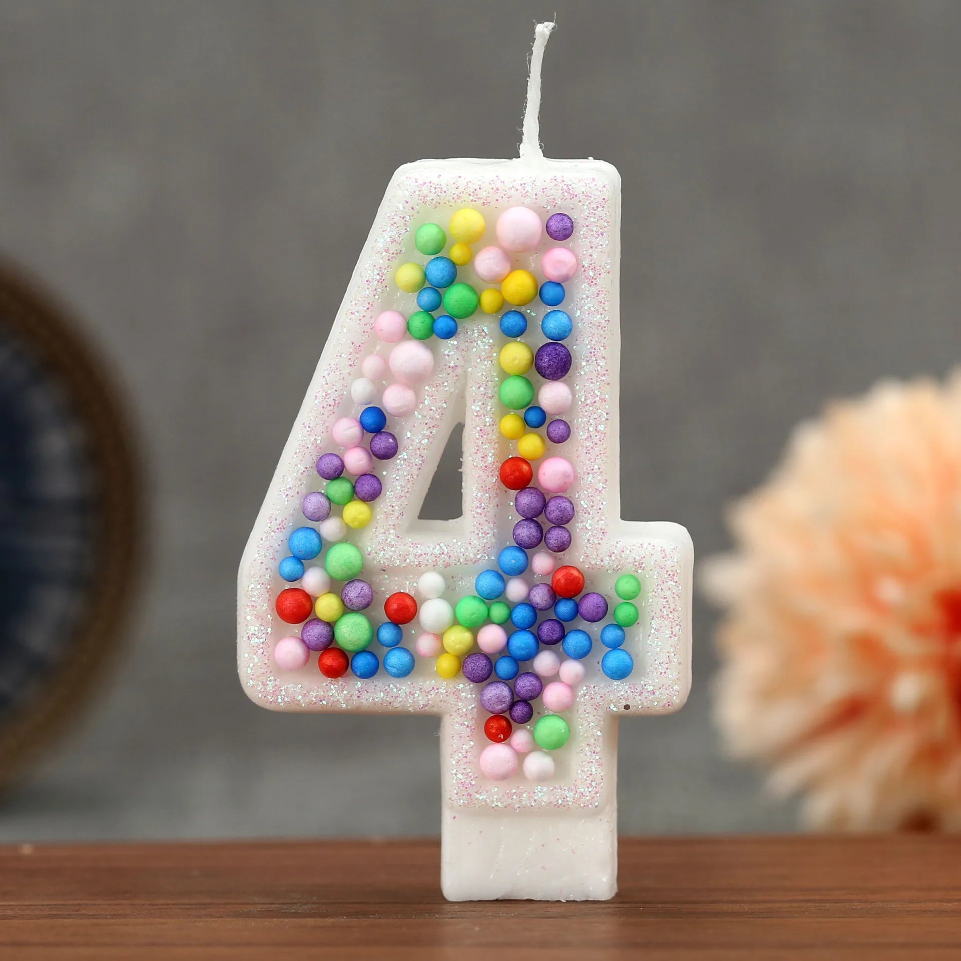 Colorful Ball 0-9 Creative Digital Birthday Candle