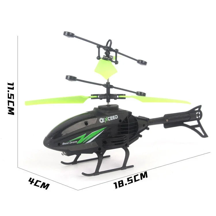 Helicopter with Lighting Rechargeable Mini RC Drone | Watch Wrist Hand Controlled Induction Aircraft Impact Resistant