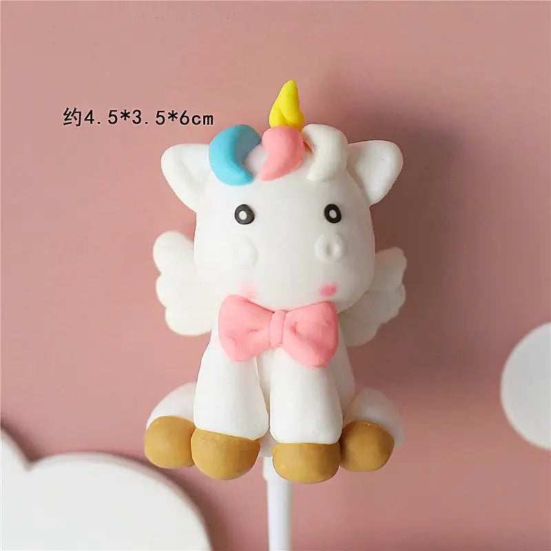 Rainbow Unicorn Cake Decoration Birthday Unicorn Gifts for Children and Kids