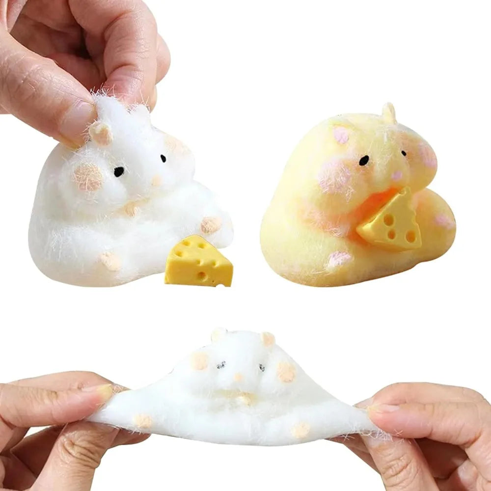 Squishy Hamster Toy with Cheese Cute