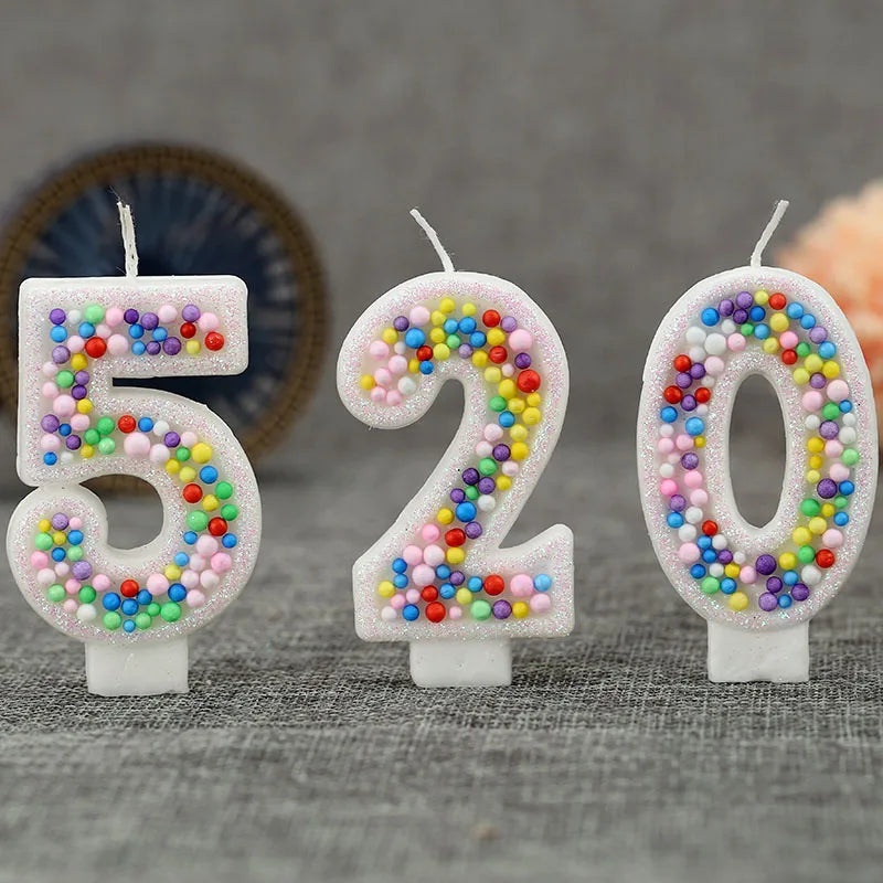 Colorful Ball 0-9 Creative Digital Birthday Candle
