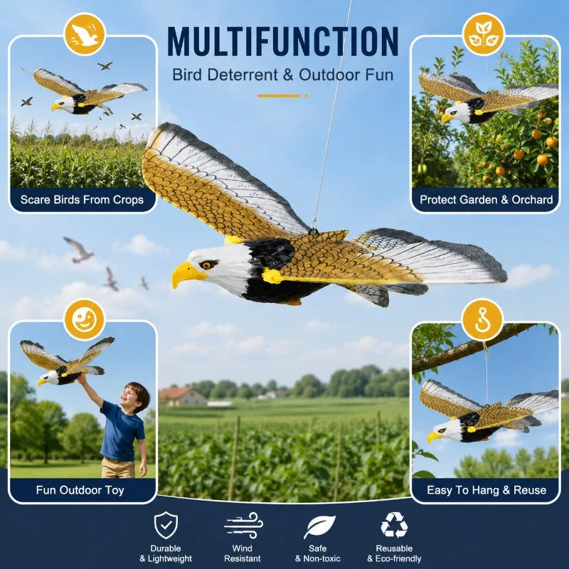 Circling Hanging Line Flying Eagle Simulation Flying