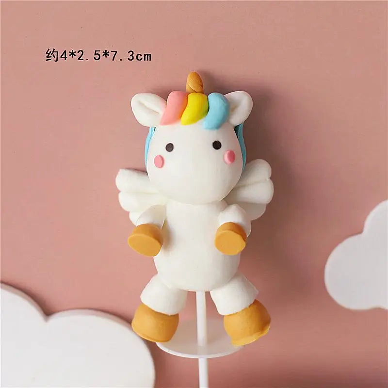 Rainbow Unicorn Cake Decoration Birthday Unicorn Gifts for Children and Kids