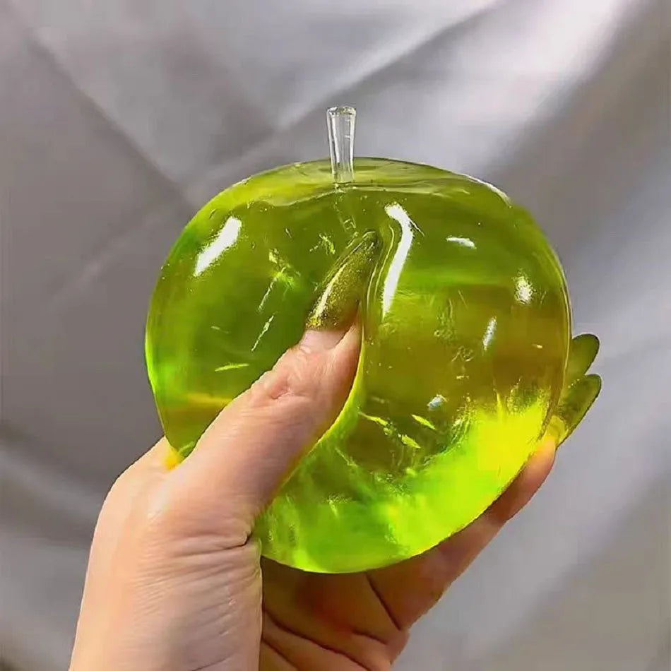 Squishy Green Apple Stress Ball Soft Fidget Sensory Toy for ADHD Autism Slow Rebound Squeeze Toy