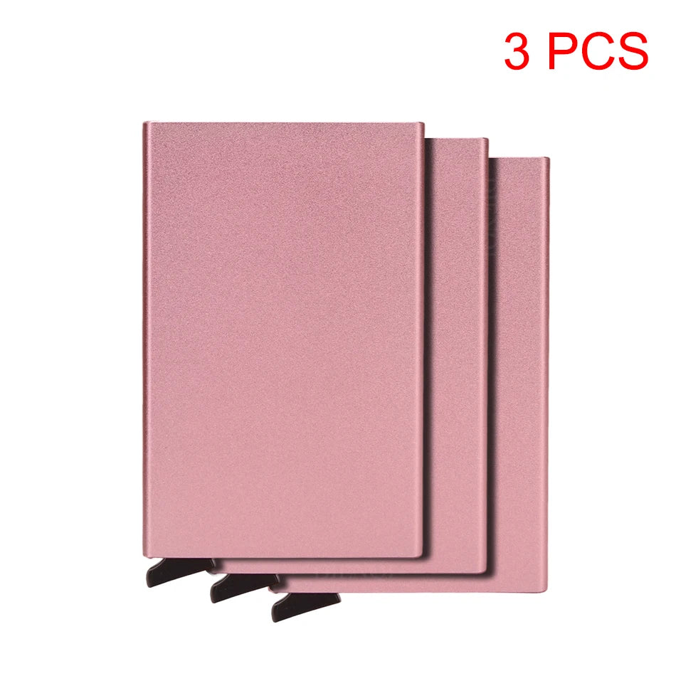 Smart Wallet Card Holder Metal Thin Slim Men Women Wallets