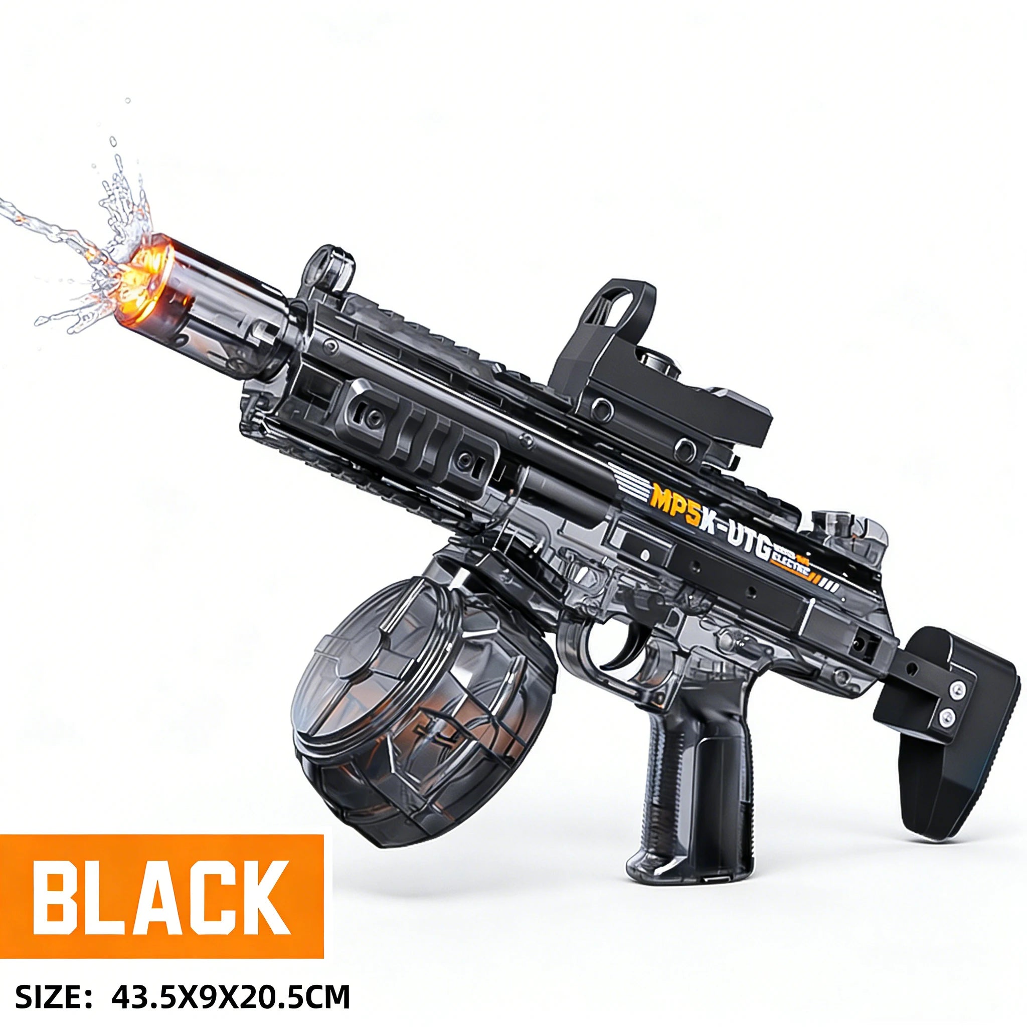 Simulated Firing and Recoil Electric Water Gun Toys Children Automatic Sensor Lights Water Pistol Kids Toy