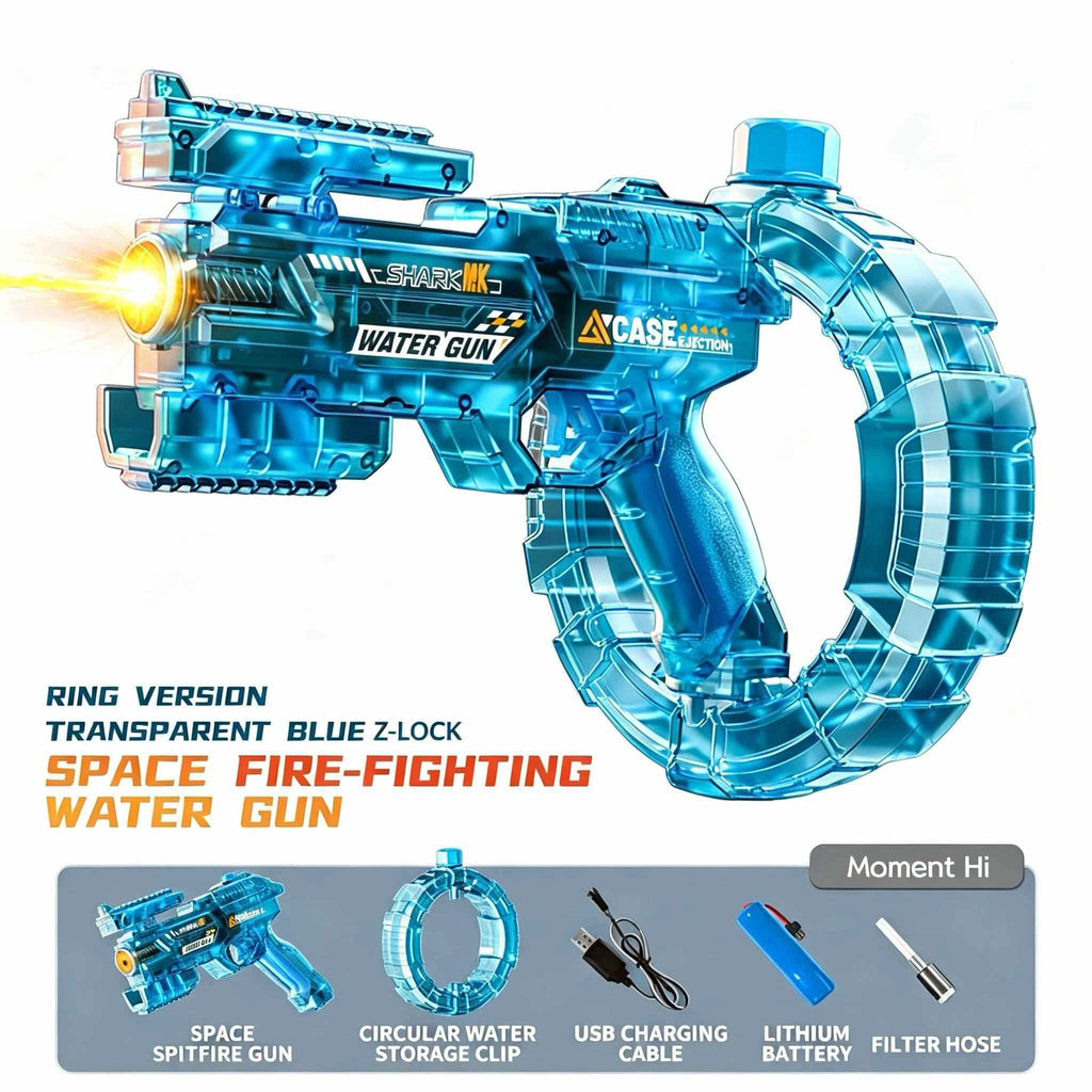 Simulated Firing and Recoil Electric Water Gun Toys Children Automatic Sensor Lights Water Pistol Kids Toy