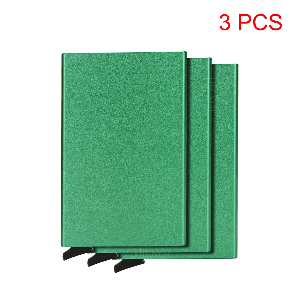 Smart Wallet Card Holder Metal Thin Slim Men Women Wallets