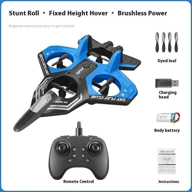 Foam RC Plane with Cool LED Lights | 360° Flip Stunt  2.4G 4CH Remote Control