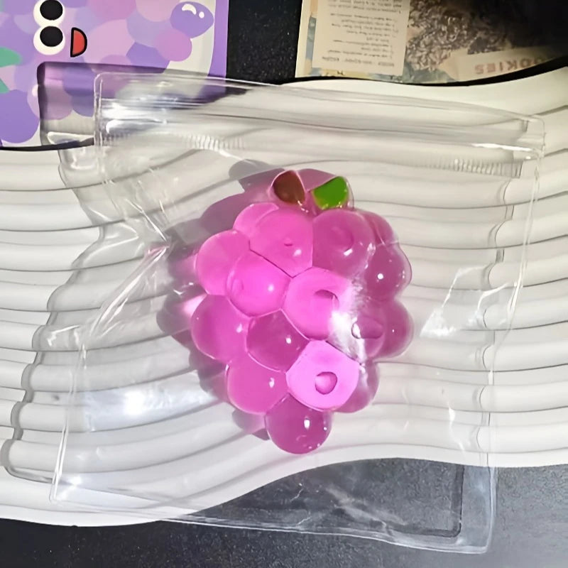 Squishy Fruit Grapes Fidget Toy Squeeze Stress Relief