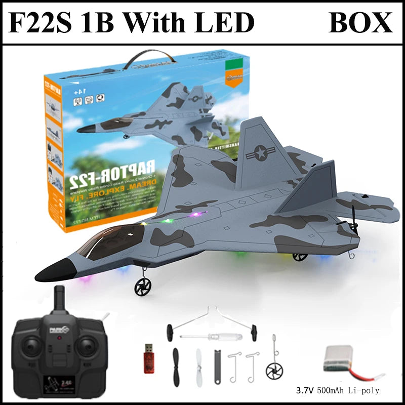 F22S 2.4G 4CH 3D6G RC Airplane Raptor F22 Warplane 2026