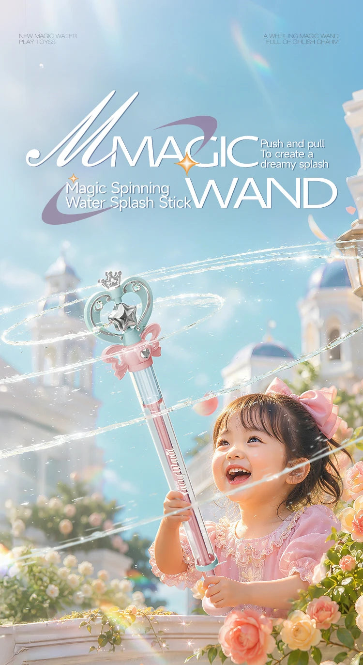 Magic Fairy Wand Water Gun Sparkling Summer Water Play Toy