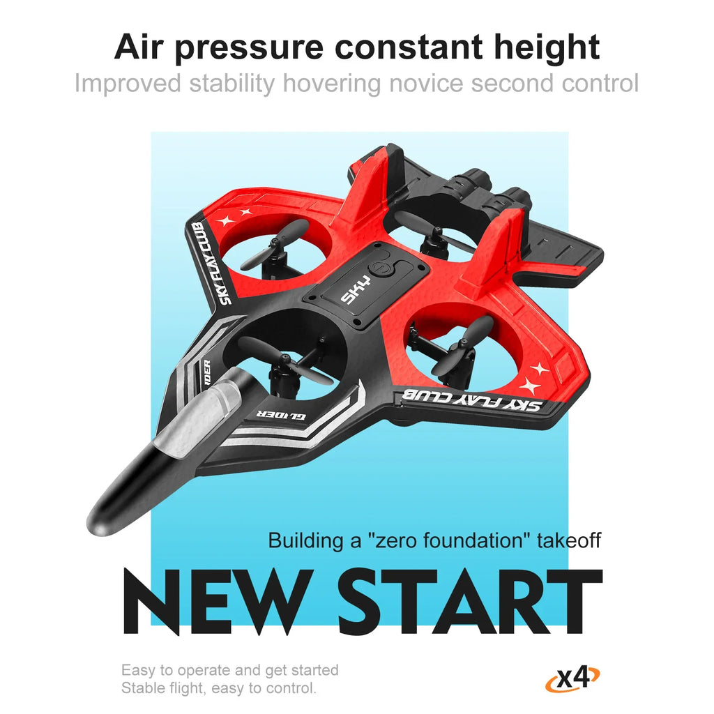 Foam RC Plane with Cool LED Lights | 360° Flip Stunt  2.4G 4CH Remote Control