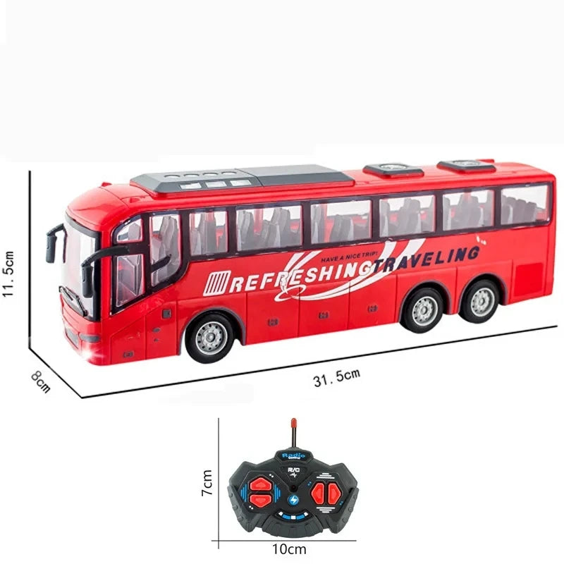 2.4G 4CH RC Tour Bus Electric Car with Lights Remote Control Bus