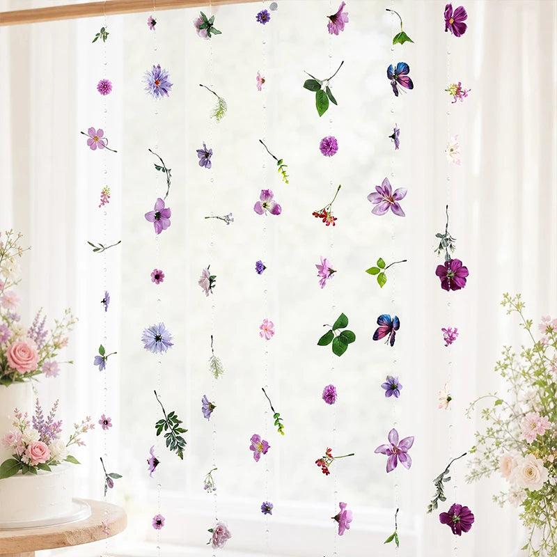 25/50Pcs 1.8m Silk Artificial Floating Flower String For Home Decoration, Wedding