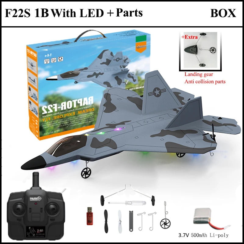 F22S 2.4G 4CH 3D6G RC Airplane Raptor F22 Warplane 2026