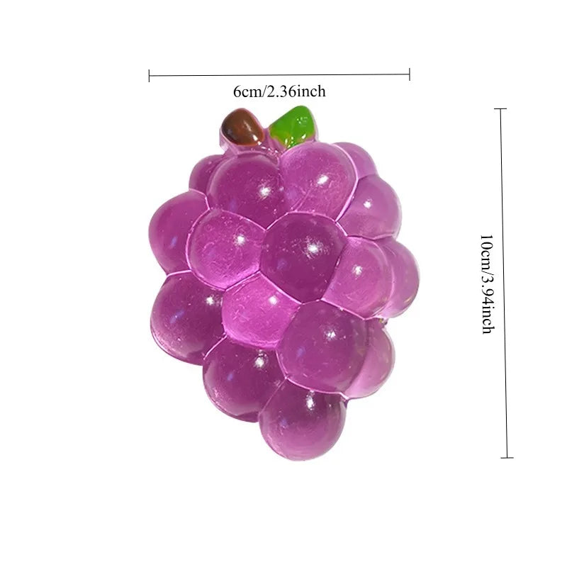 Squishy Fruit Grapes Fidget Toy Squeeze Stress Relief