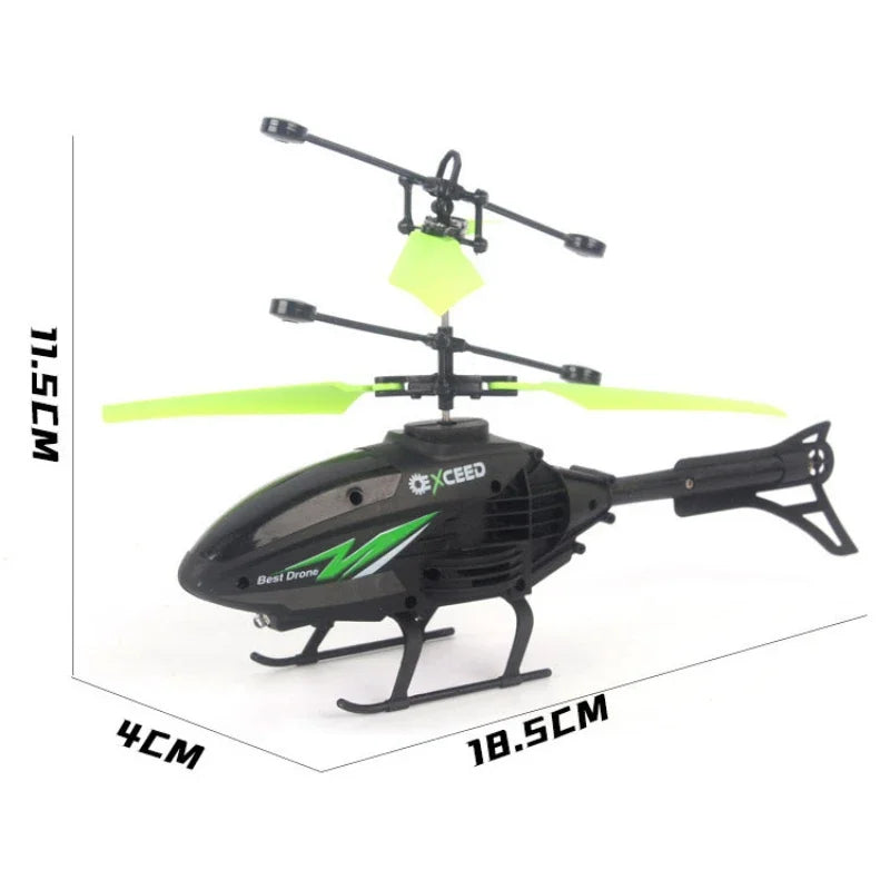 Helicopter with Lighting Rechargeable Mini RC Drone | Watch Wrist Hand Controlled Induction Aircraft Impact Resistant