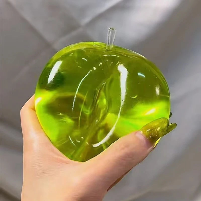 Squishy Green Apple Stress Ball Soft Fidget Sensory Toy for ADHD Autism Slow Rebound Squeeze Toy