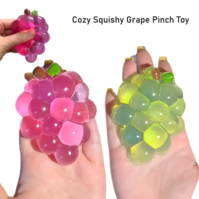 Squishy Fruit Grapes Fidget Toy Squeeze Stress Relief