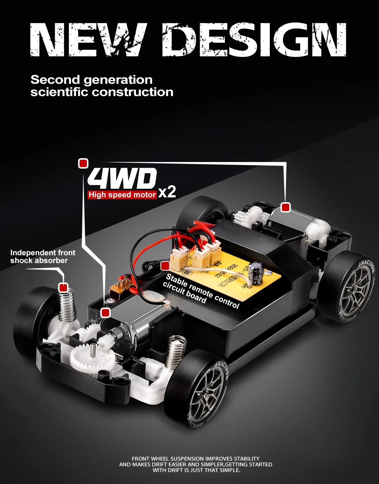 RC Drift Car 1:24 Remote Control Car for Adults 20 KM/H 4WD High Speed RC Cars