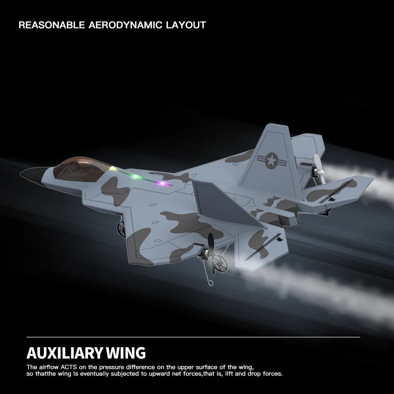 F22S 2.4G 4CH 3D6G RC Airplane Raptor F22 Warplane 2026