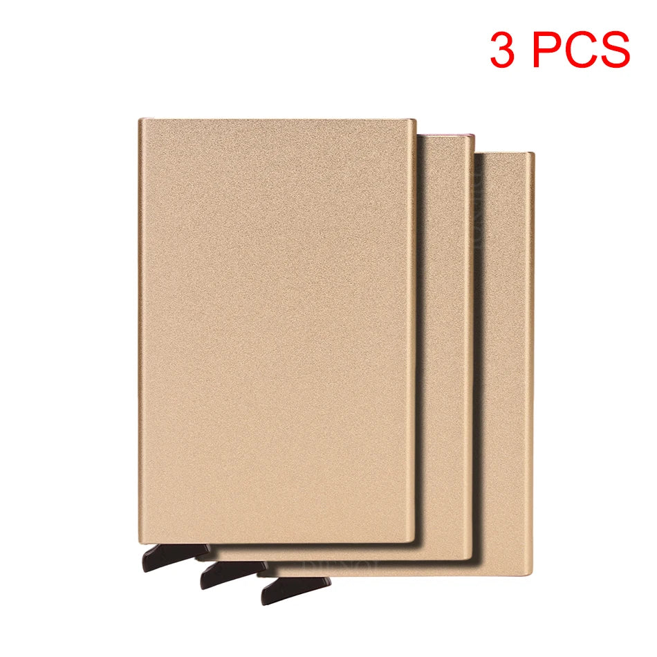 Smart Wallet Card Holder Metal Thin Slim Men Women Wallets