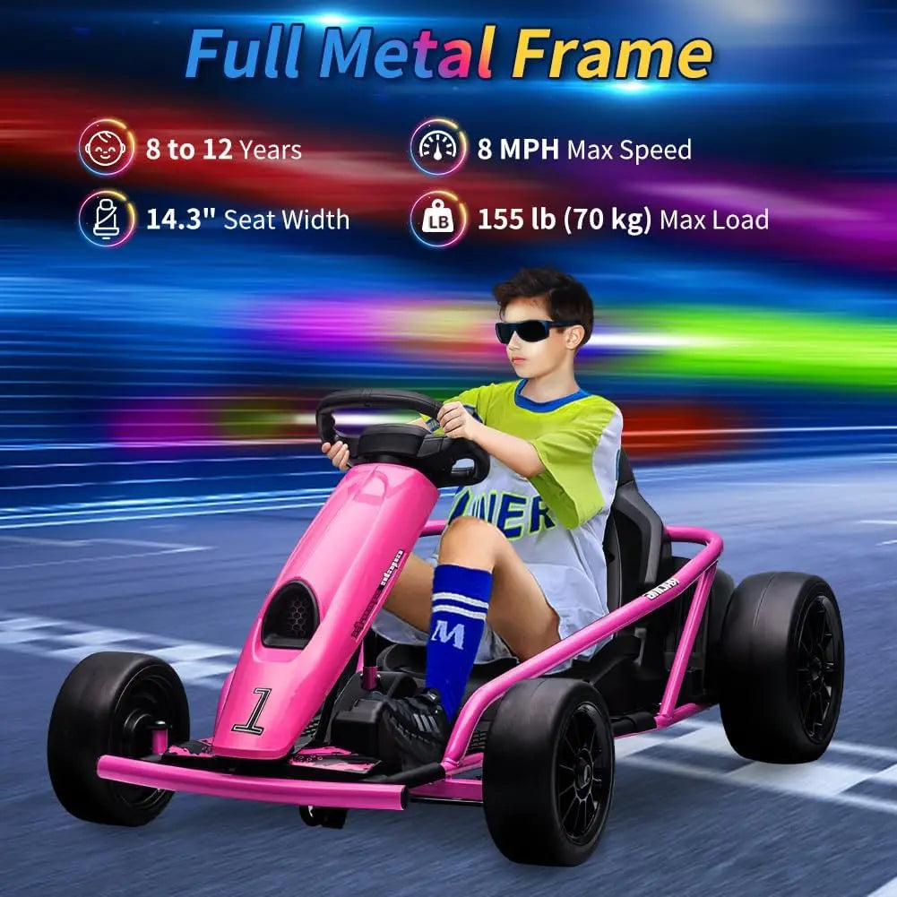24V Go Kart Car for Kids 9Ah Fast Speed